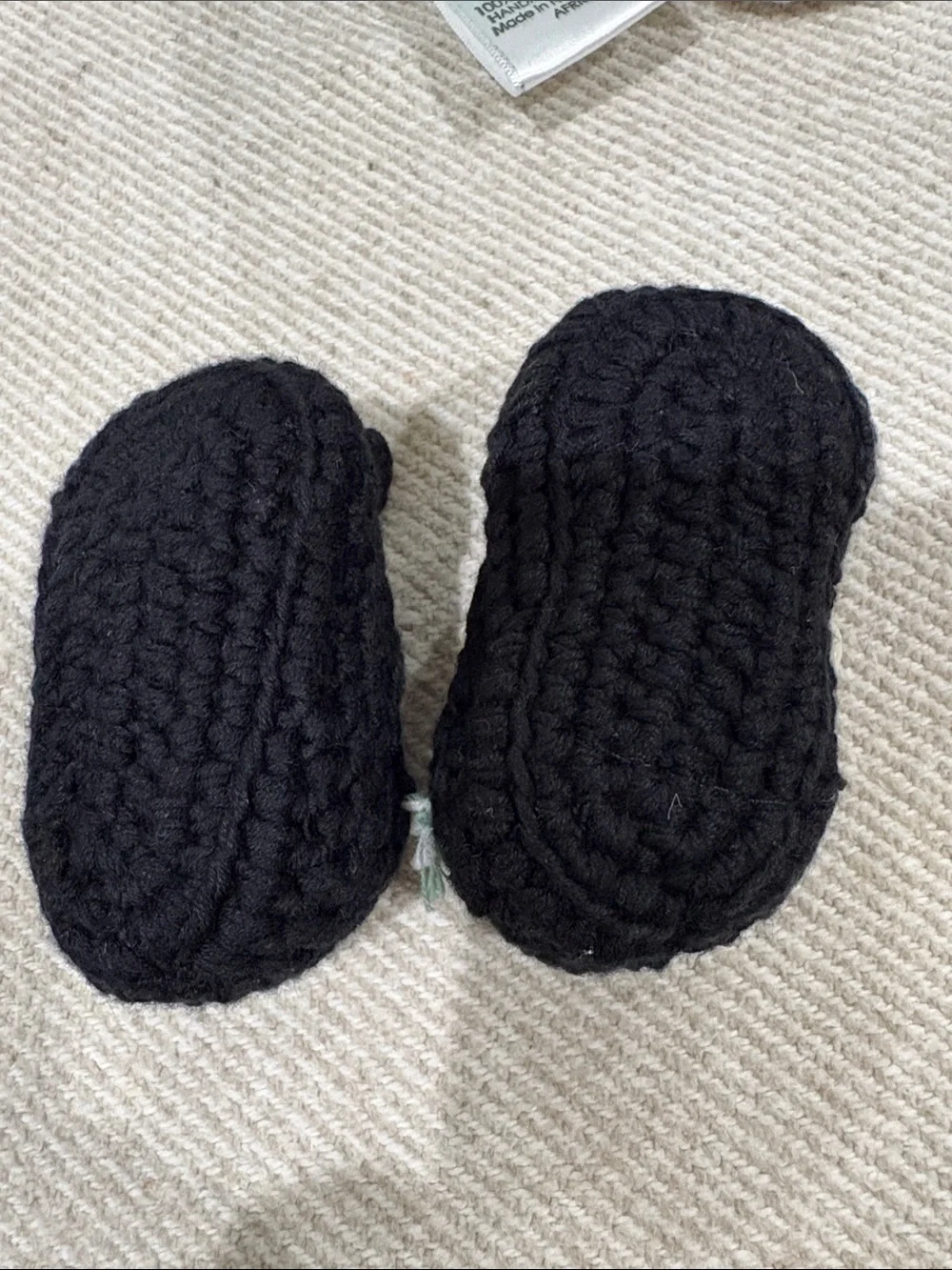 kate quinn White and Black Crochet Mary Jane Infant Baby Shoes Size 0-3 Mo NWOT